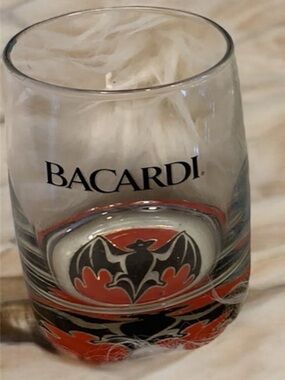Bacardi bat glass cocktail glass collectable